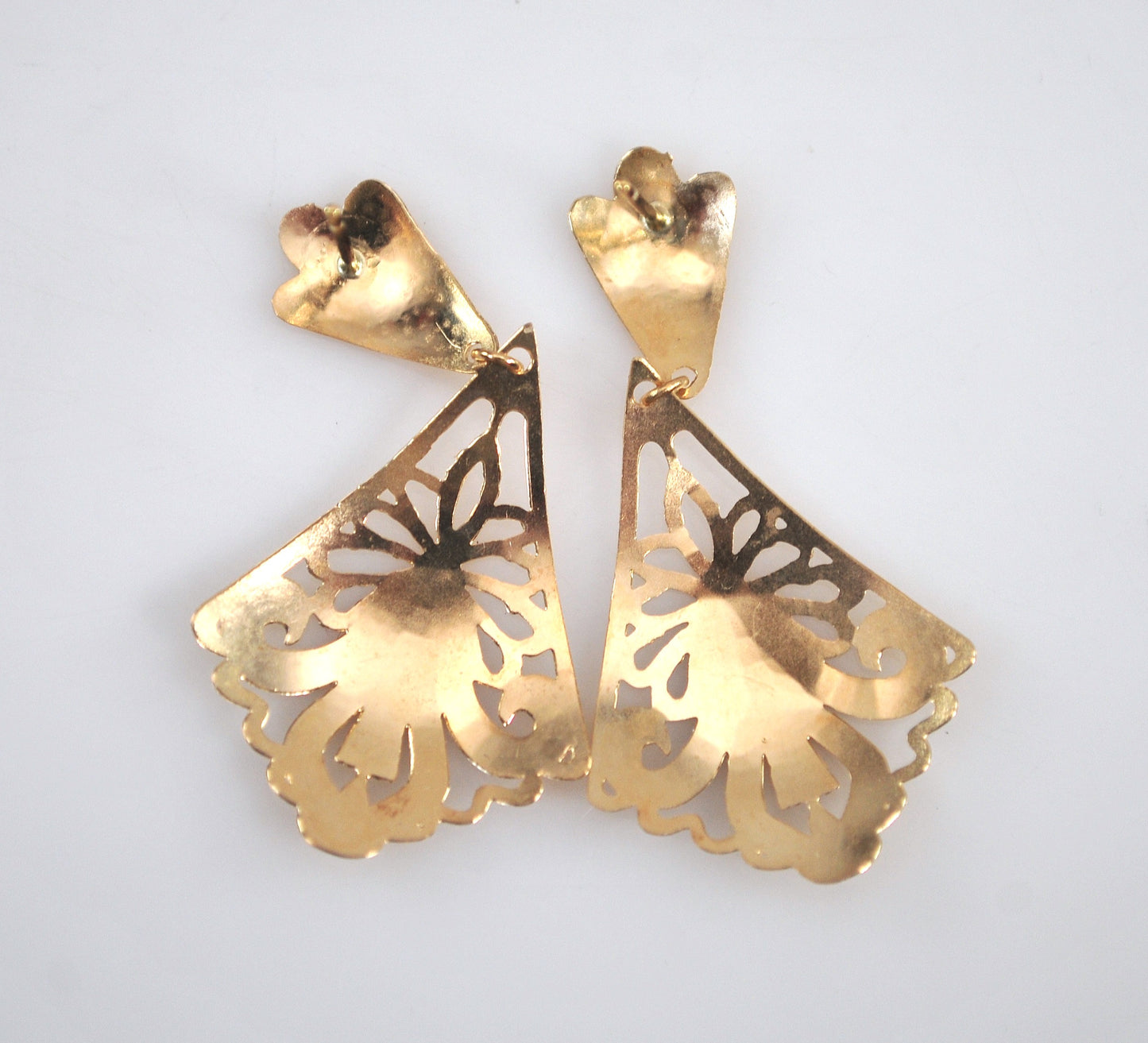 Vintage JCM 14K Gold Filagree Earrings