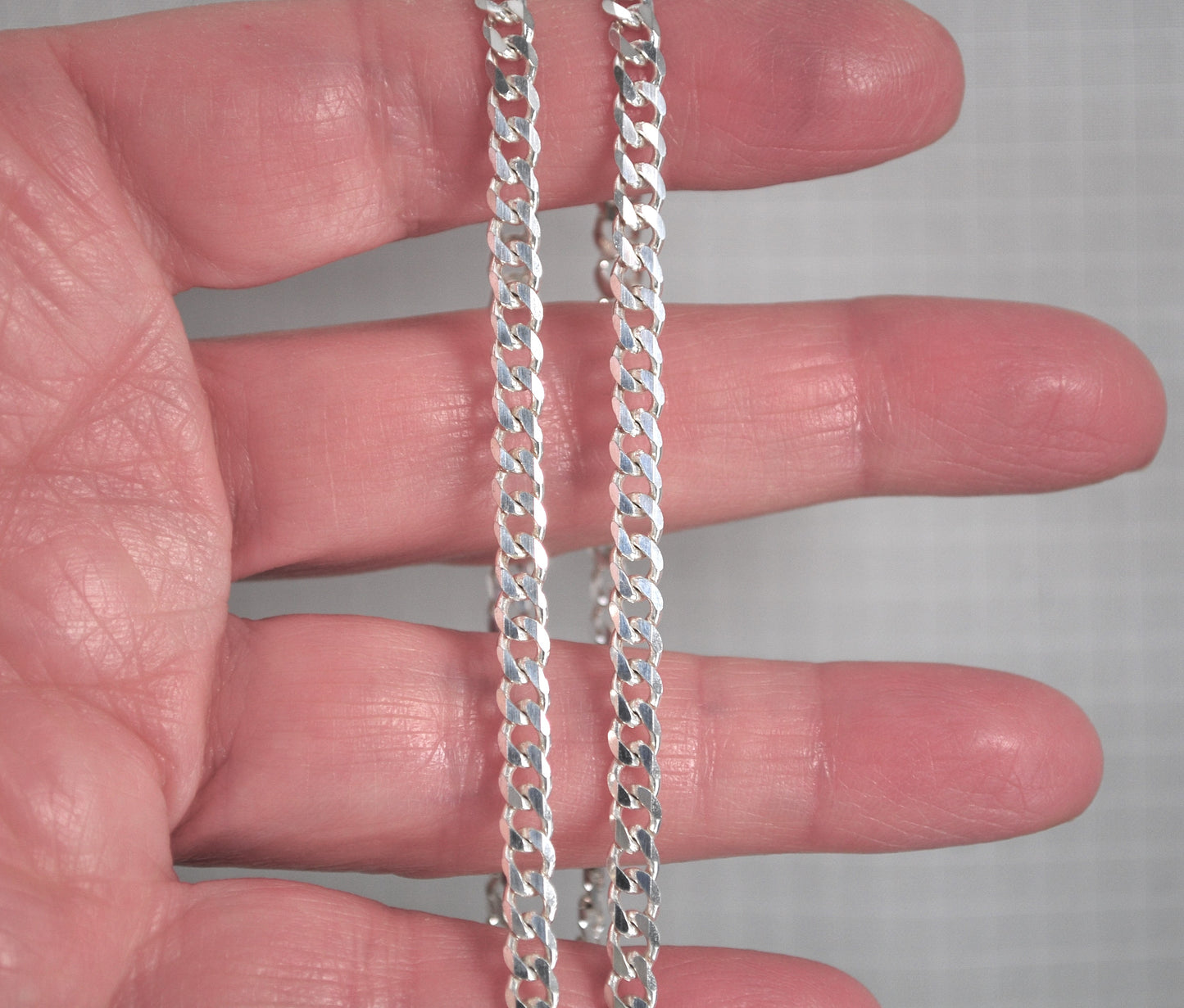 925 Sterling Silver Curb Chain Necklace
