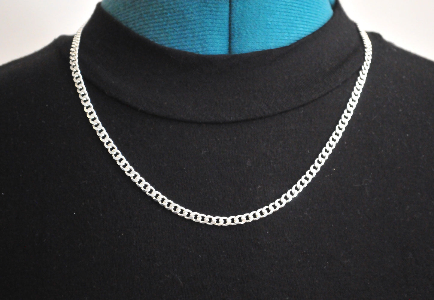 925 Sterling Silver Curb Chain Necklace