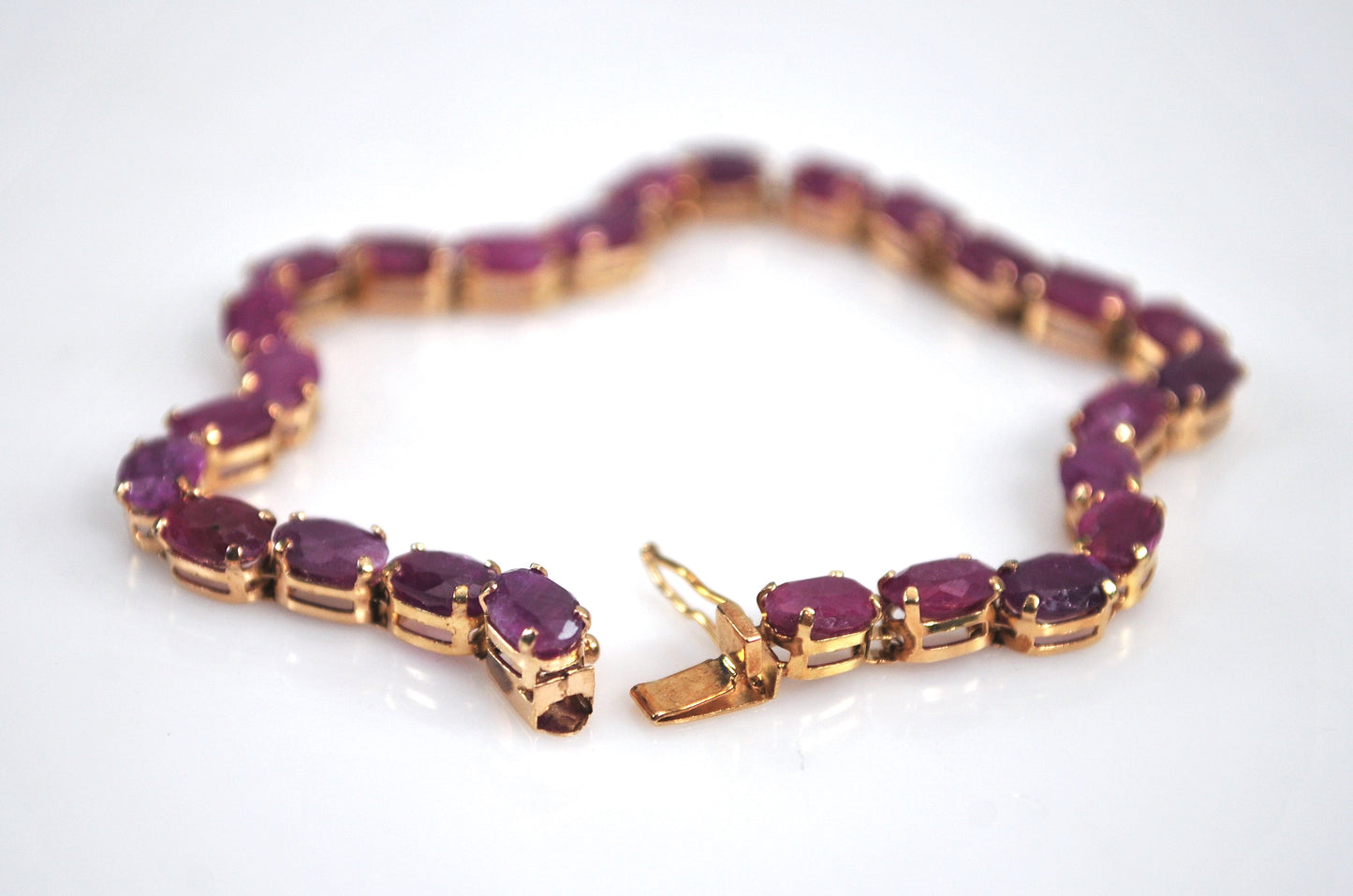 14K Gold Ruby Tennis Bracelet