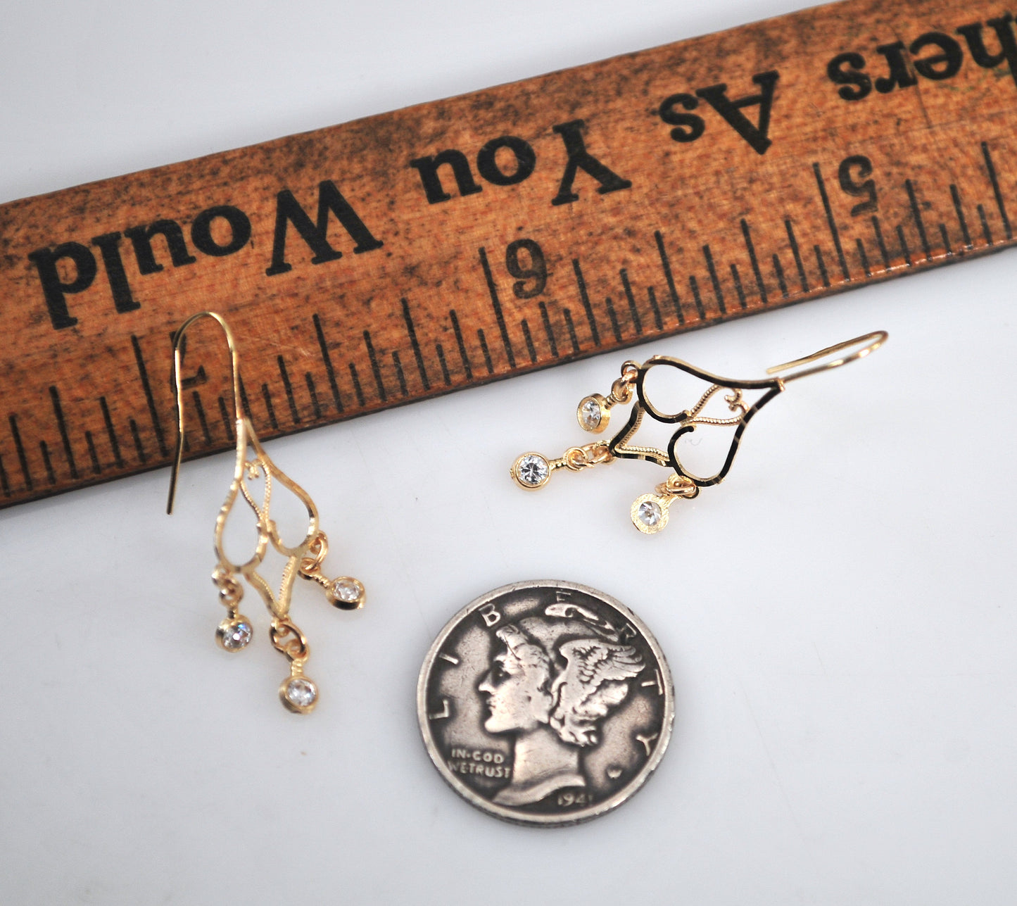 LIGHTWEIGHT 14K Gold Chandelier Earrings