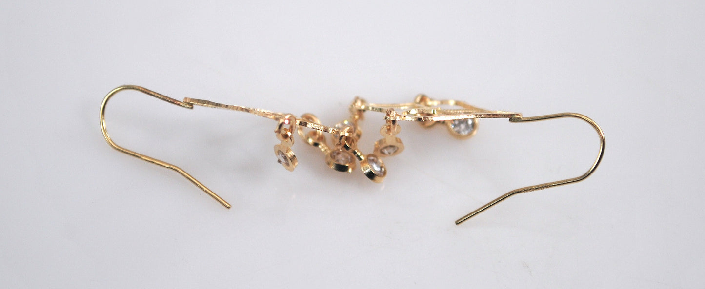 LIGHTWEIGHT 14K Gold Chandelier Earrings