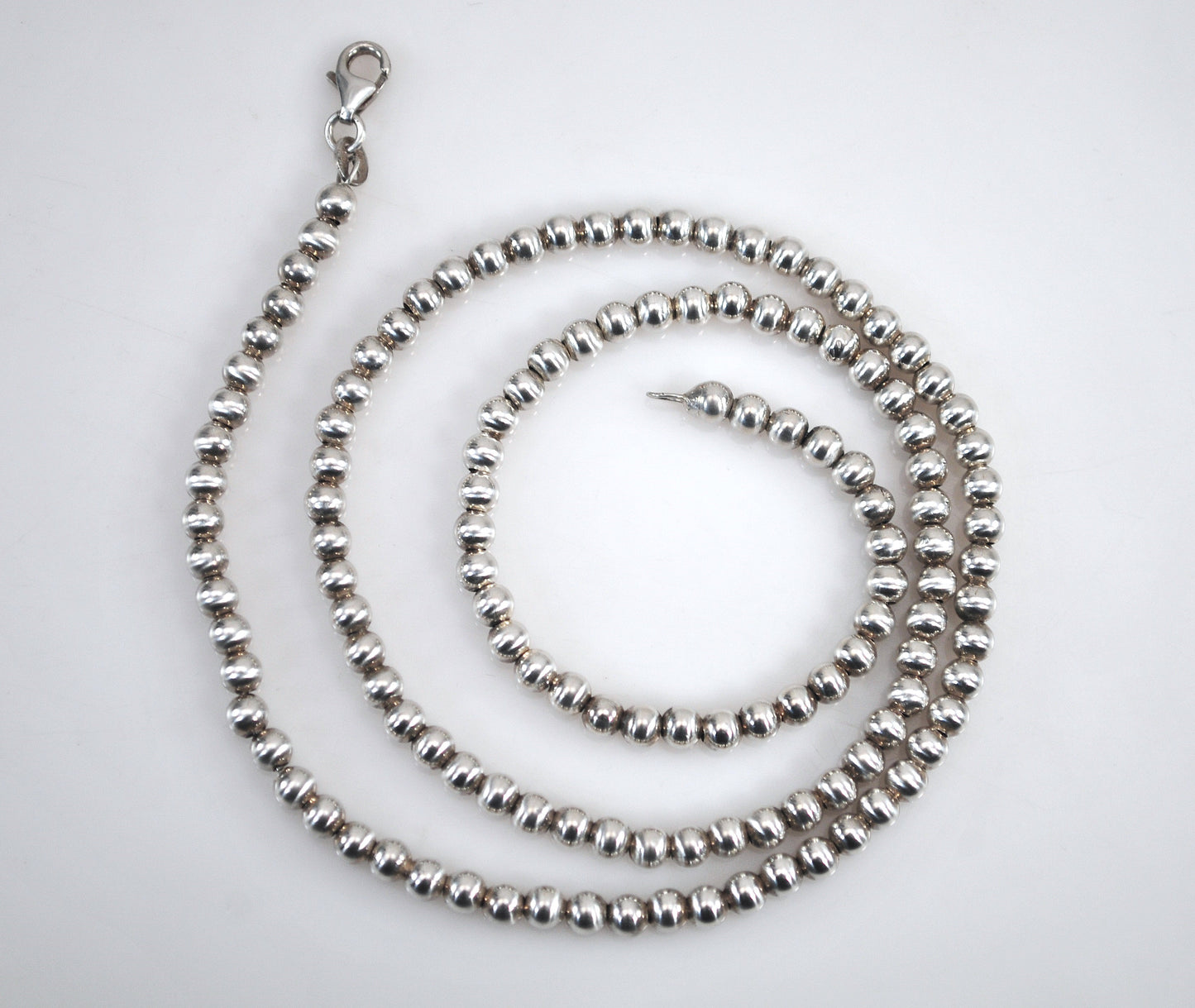 925 Sterling Silver 4mm Bead Ball Chain Necklace