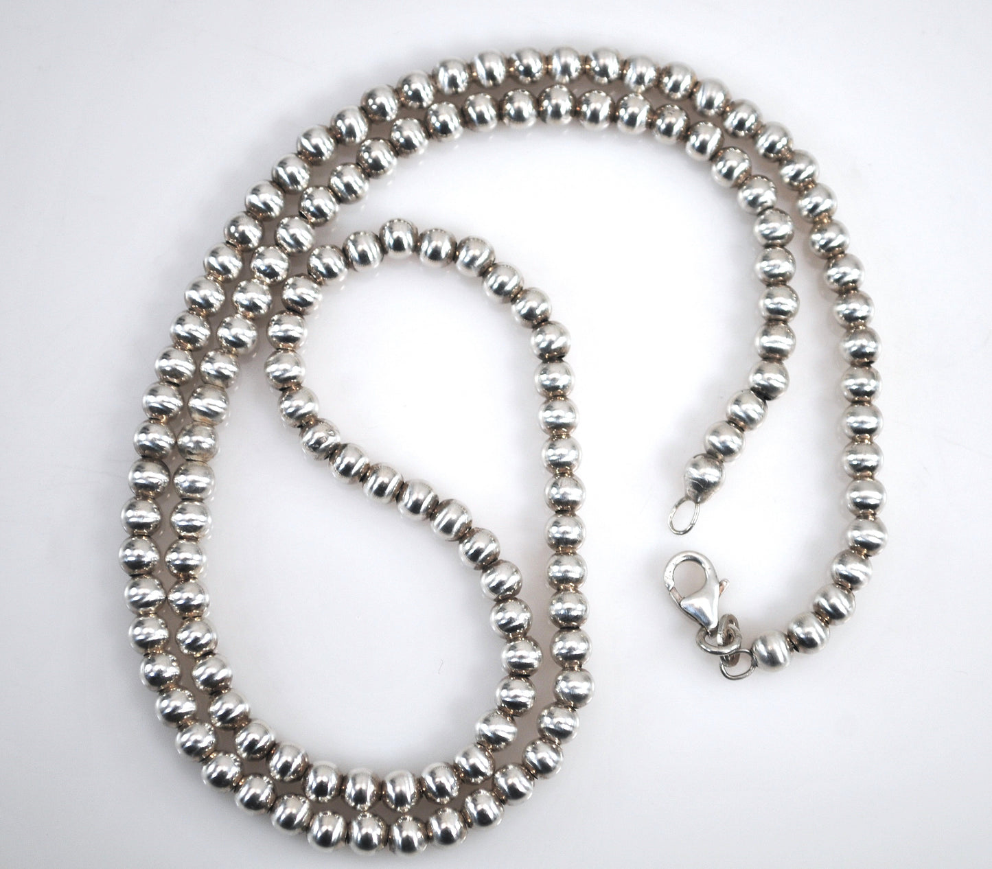 925 Sterling Silver 4mm Bead Ball Chain Necklace
