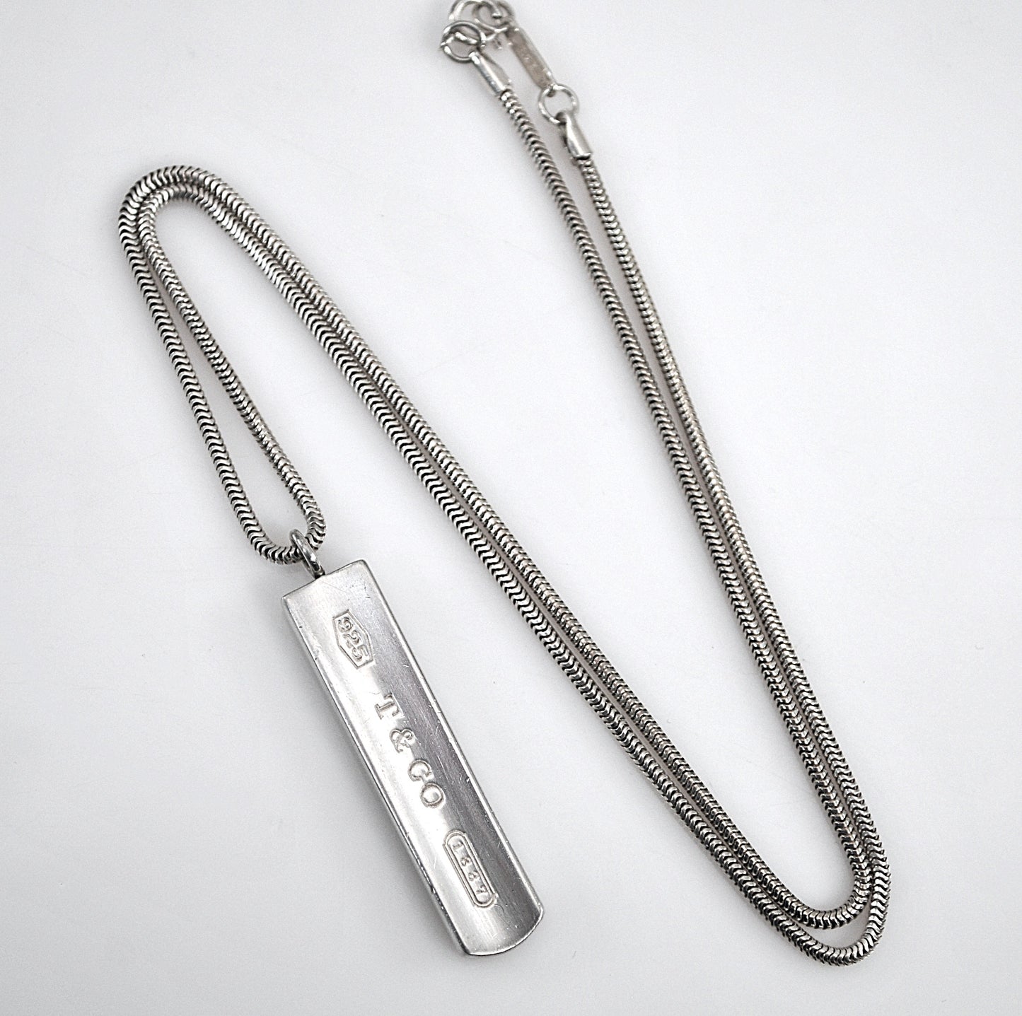 Estate Tiffany & Co. Sterling Silver Bar Necklace