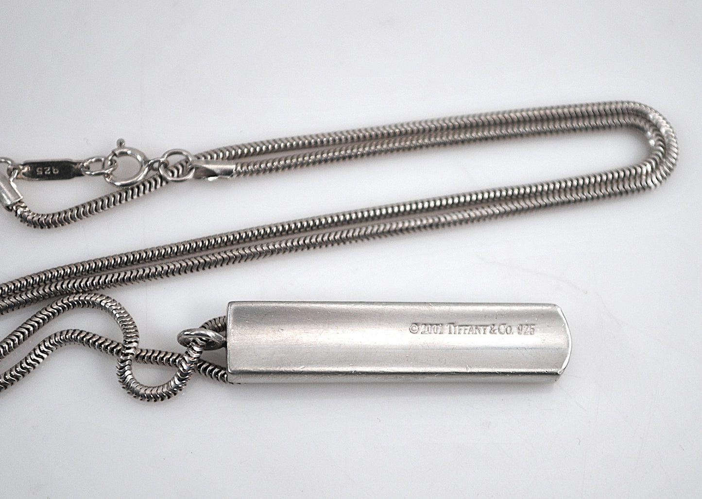 Estate Tiffany & Co. Sterling Silver Bar Necklace