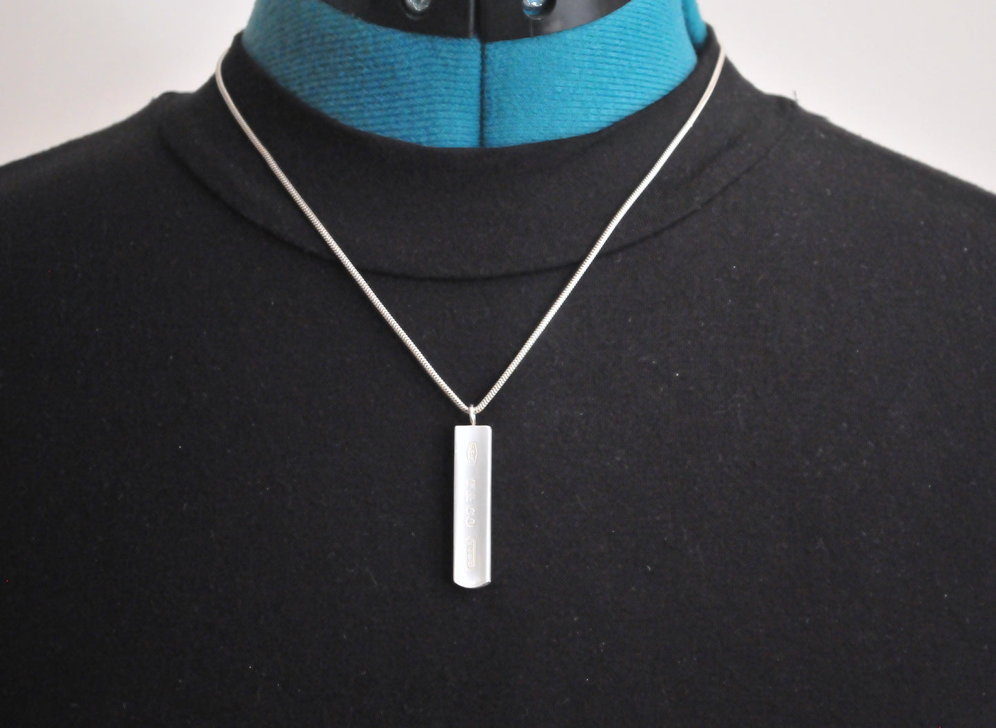 Estate Tiffany & Co. Sterling Silver Bar Necklace