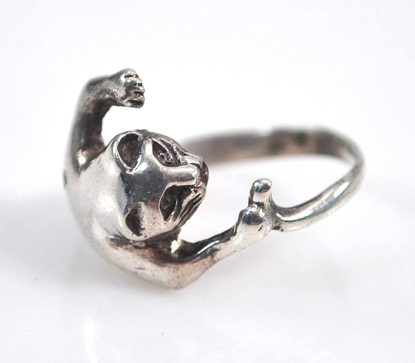 Sterling Silver Cat Ring