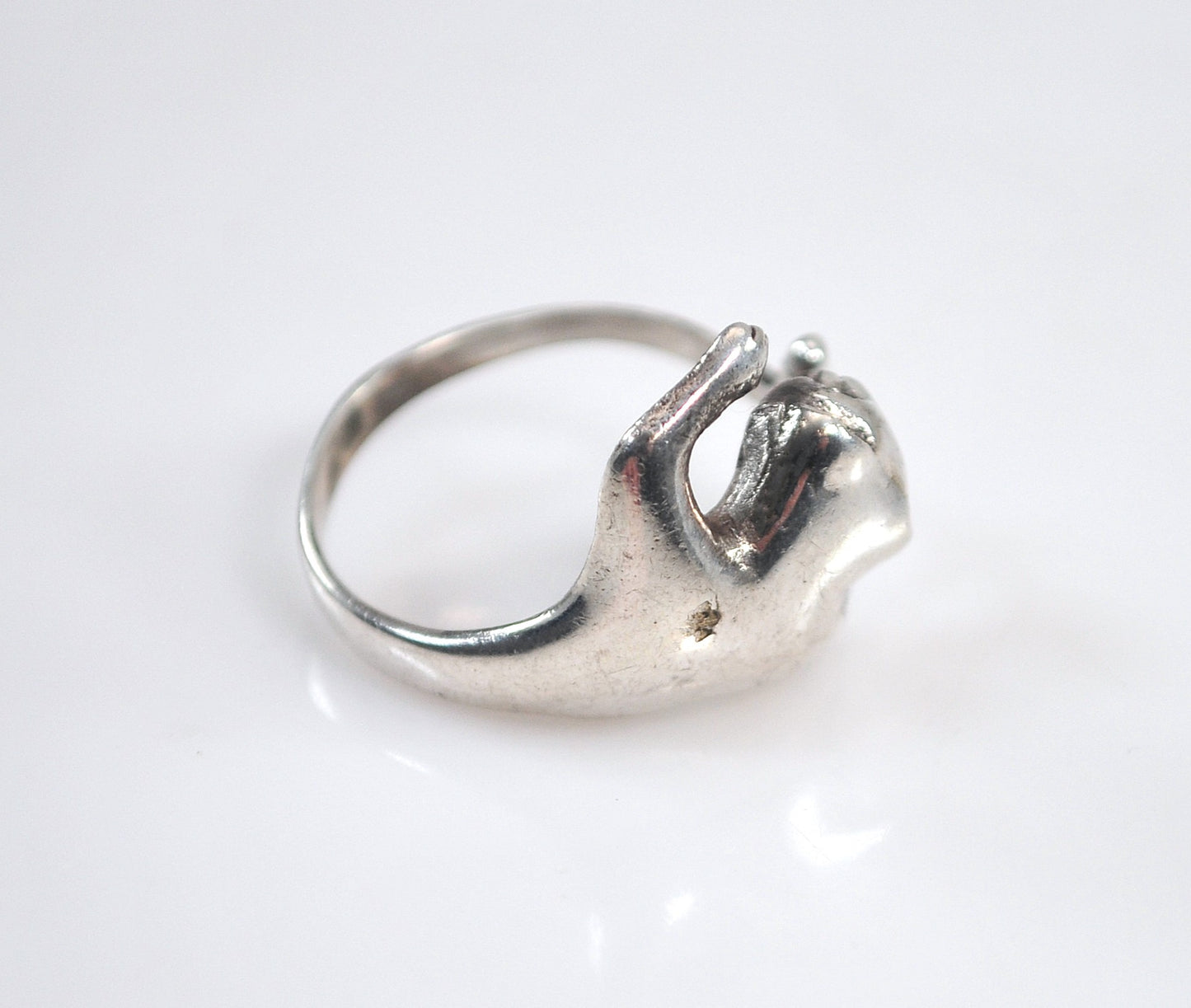 Sterling Silver Cat Ring