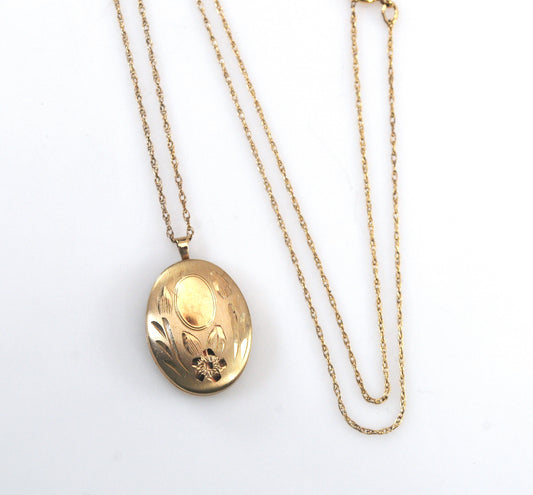 Vintage Gold Filled Locket Necklace