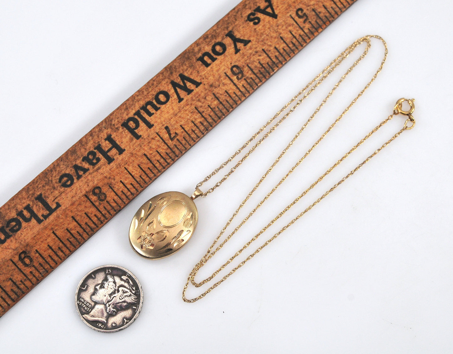 Vintage Gold Filled Locket Necklace