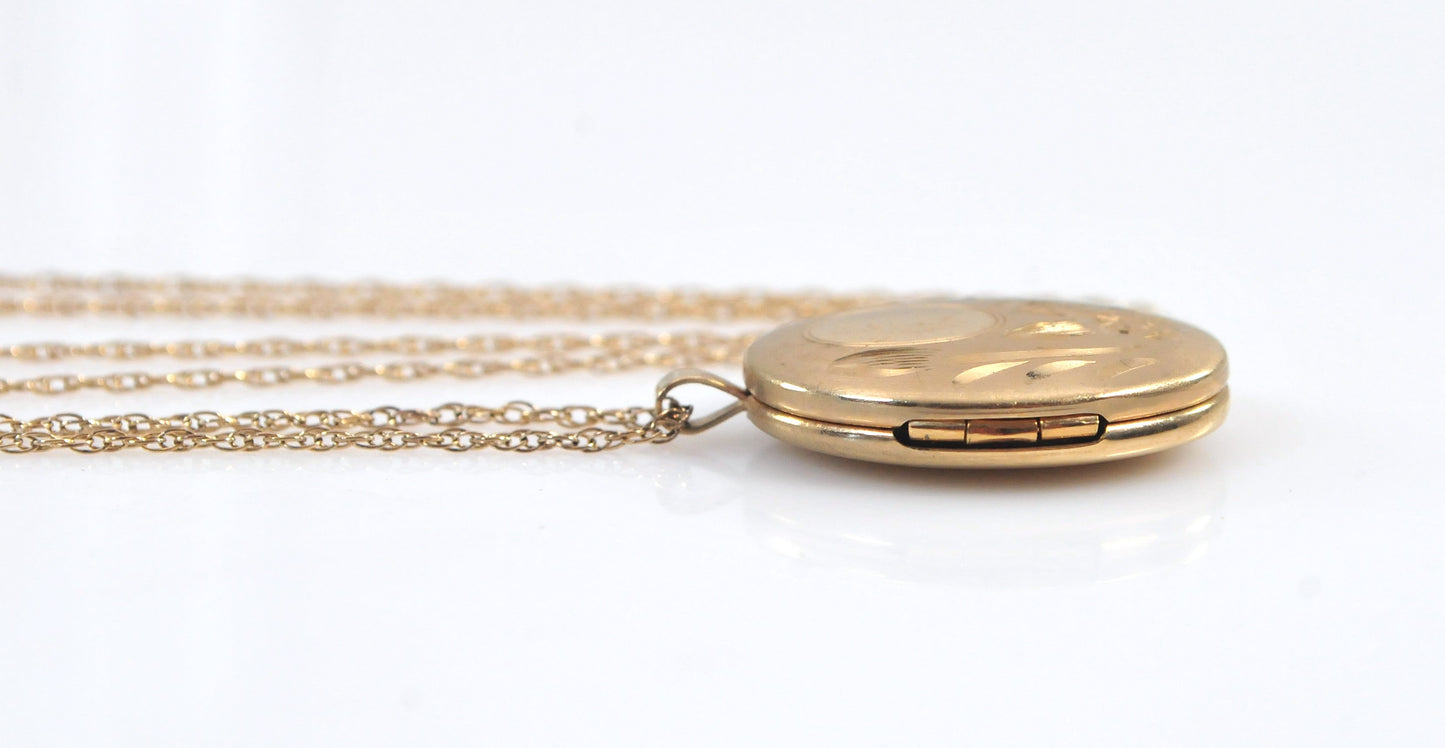 Vintage Gold Filled Locket Necklace