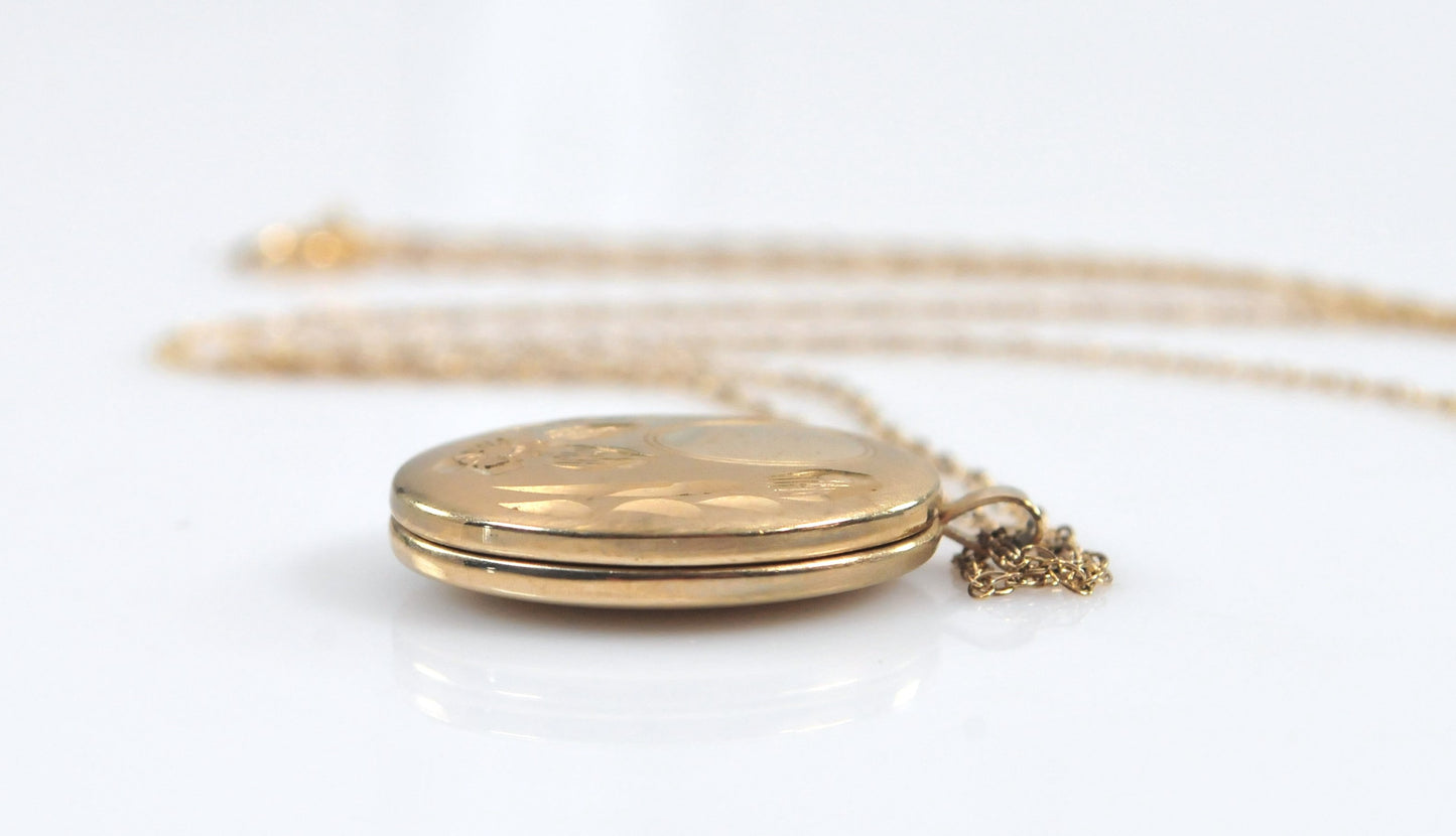 Vintage Gold Filled Locket Necklace