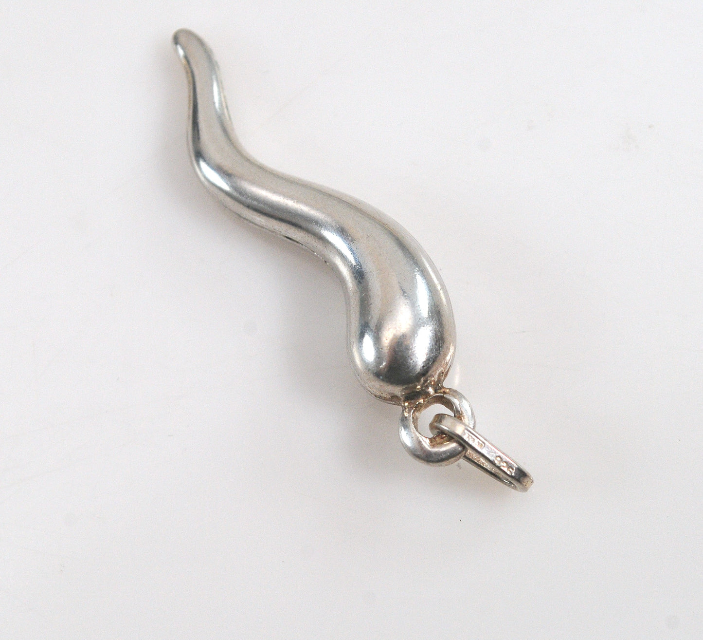Sterling Silver Italian Horn Pendant