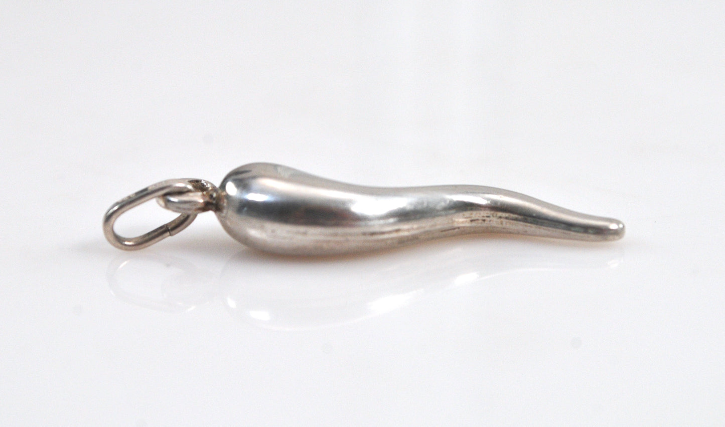 Sterling Silver Italian Horn Pendant