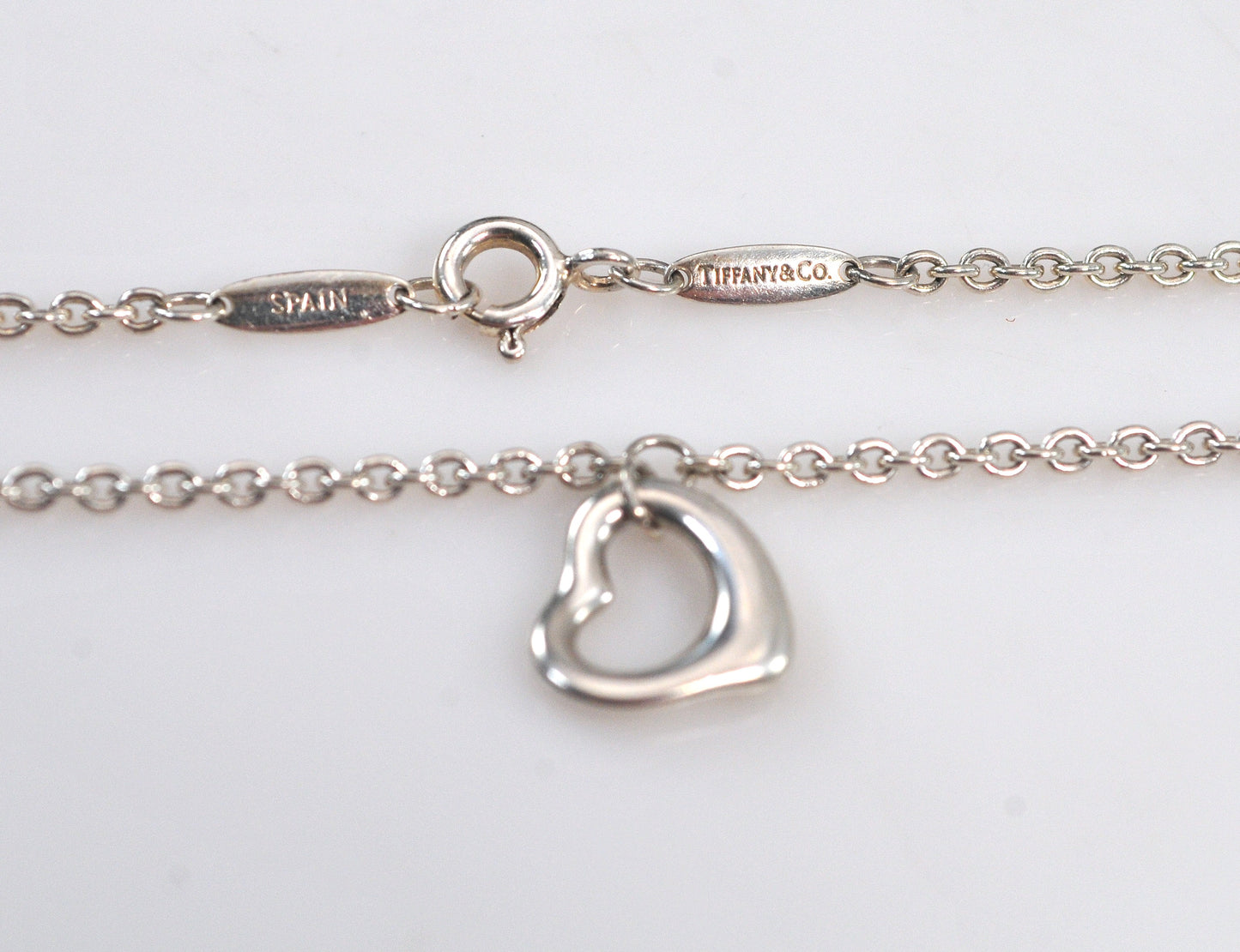 Estate Sterling Silver Elsa Peretti Tiffany Heart Charm Bracelet