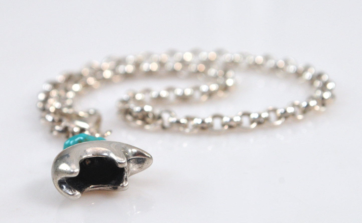 Relios Sterling Silver Turquoise Bear Ankle Bracelet