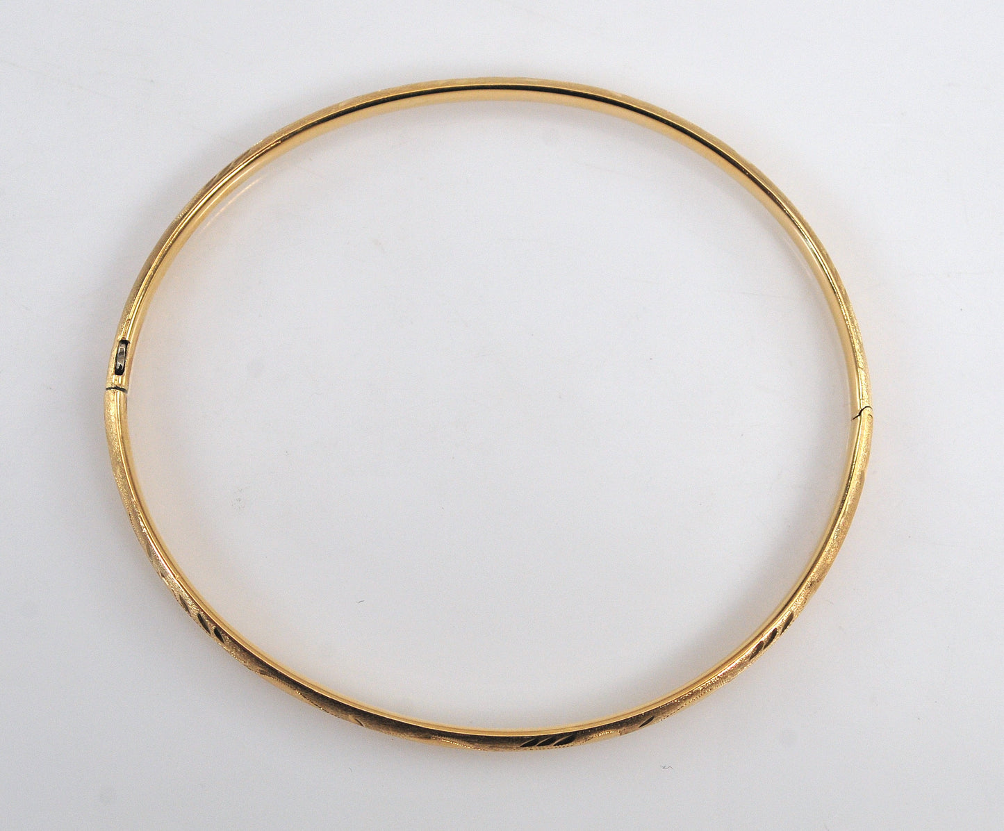 Narrow 14K Gold Bangle Bracelet