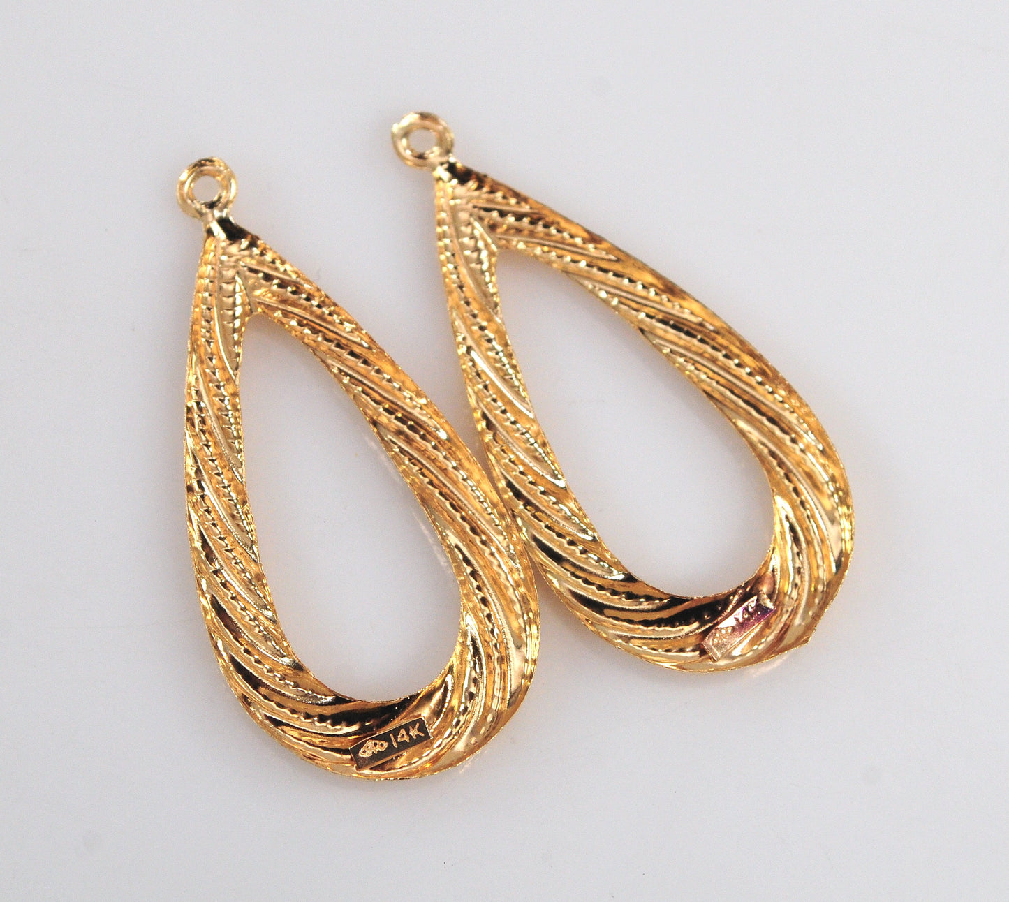 14K Gold Teardrop Earring Jackets