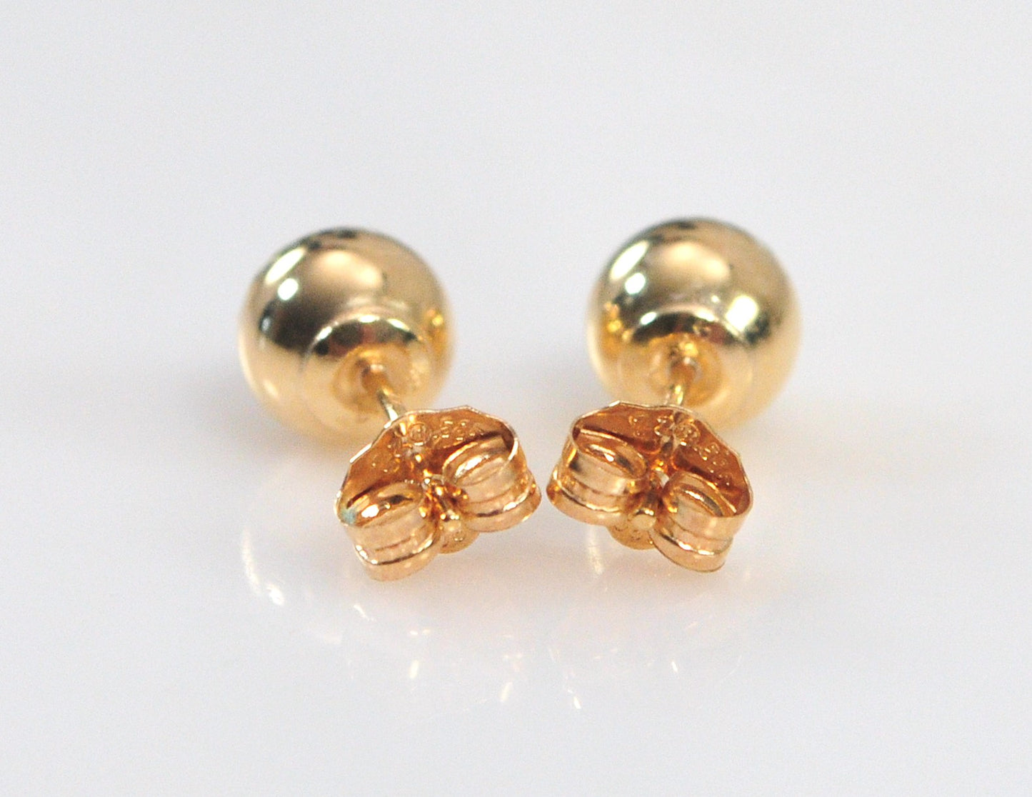 14K Gold 5.5mm Ball Stud Earrings