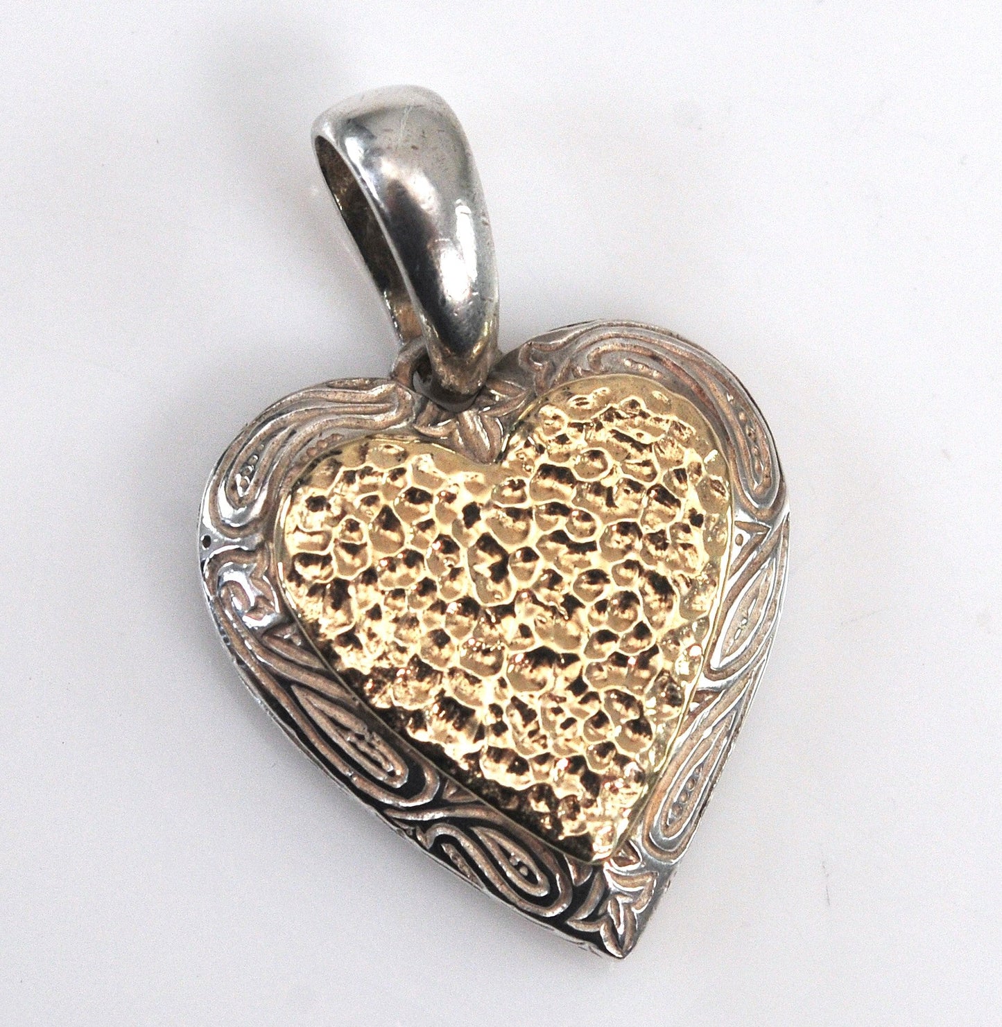 Prodesso Israel 925 14K Gold Heart Pendant