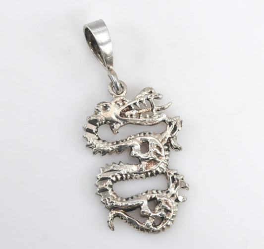 Sterling Silver Dragon Pendant