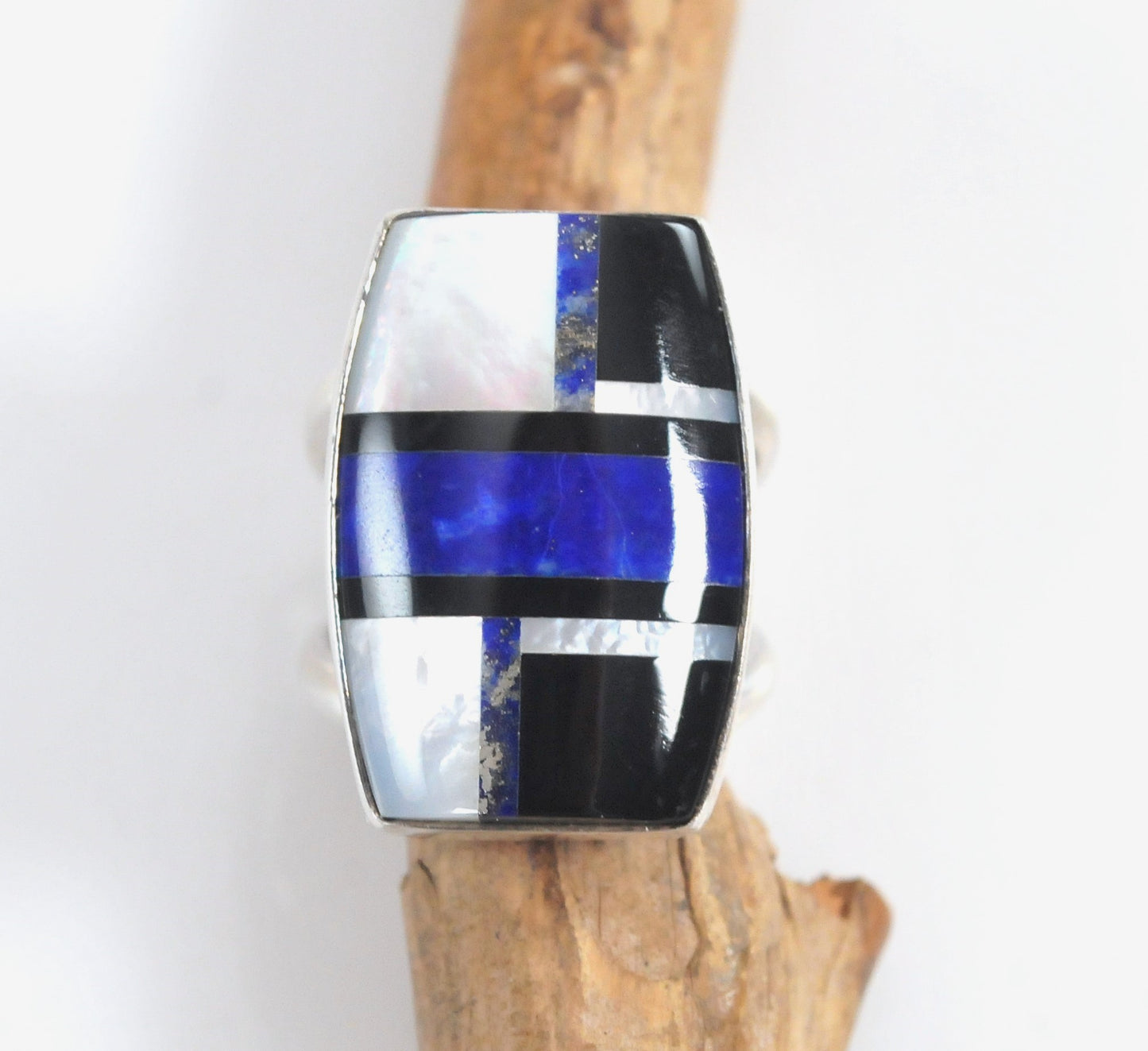 Jay King DTR Sterling Silver Lapis Mother of Pearl Ring