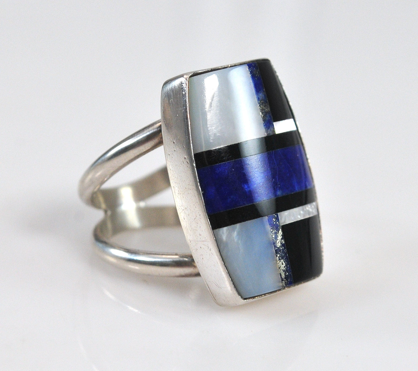 Jay King DTR Sterling Silver Lapis Mother of Pearl Ring