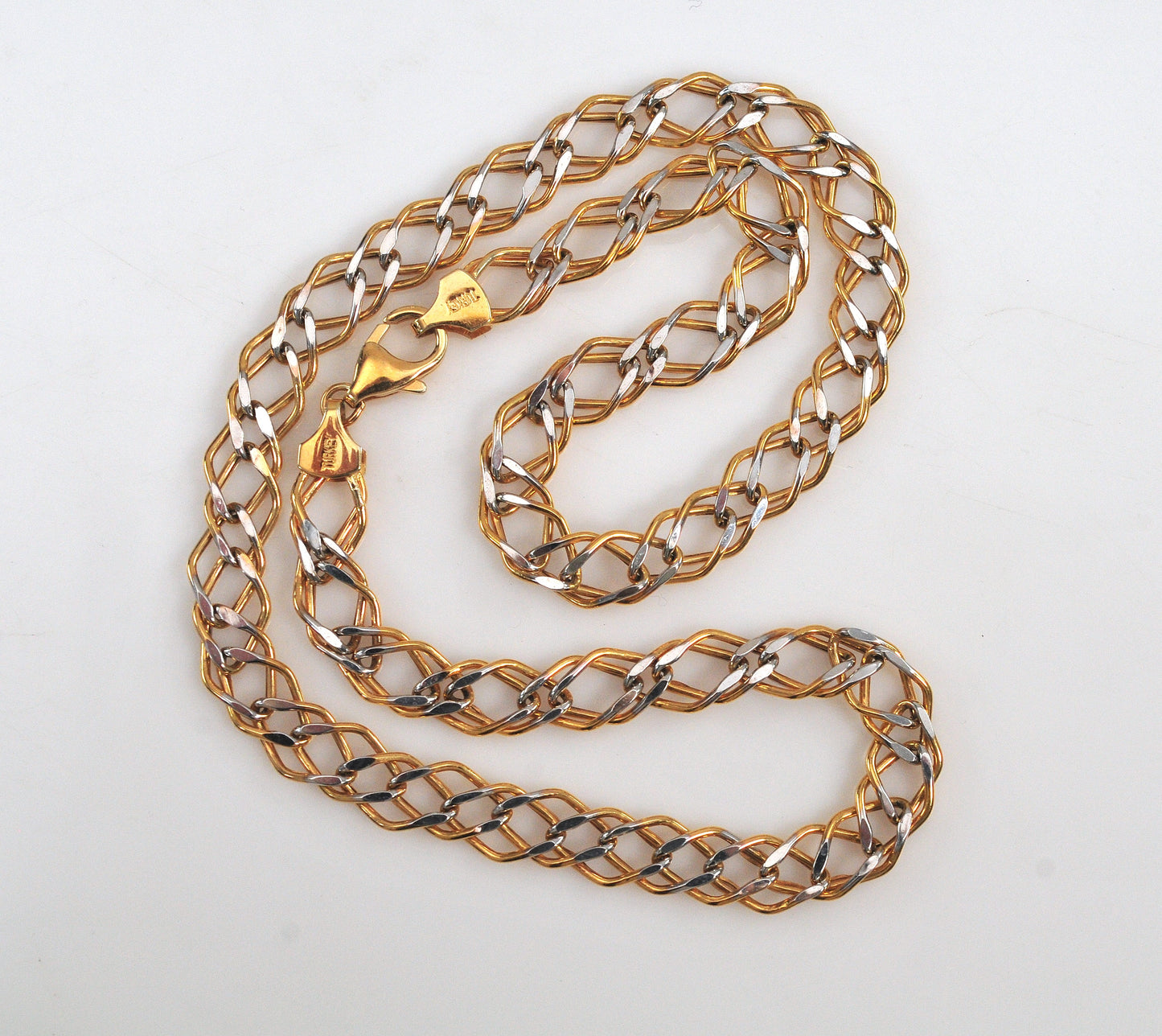 Turkey 925 Sterling Silver and Gold Filled Chain Necklace