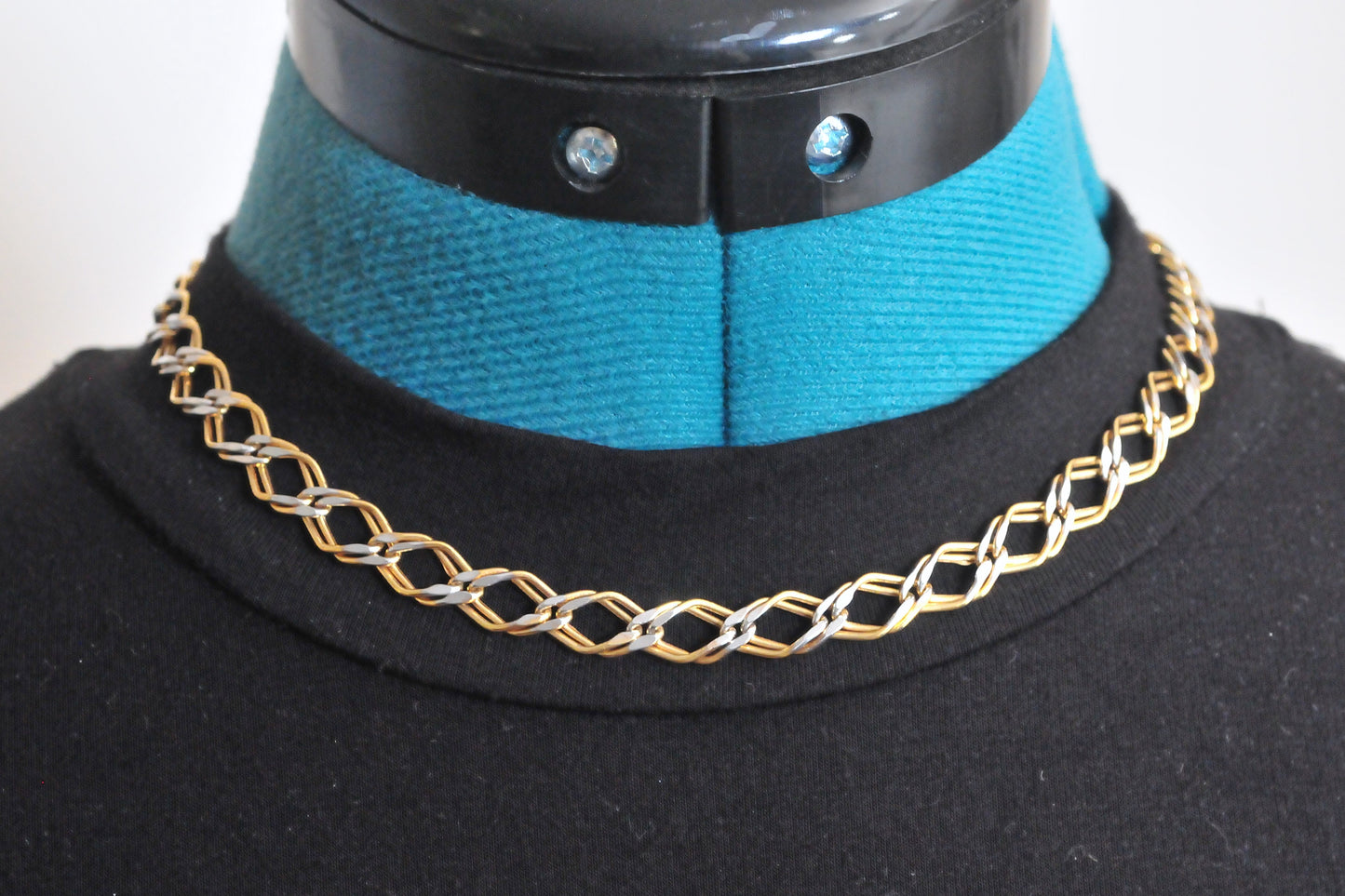 Turkey 925 Sterling Silver and Gold Filled Chain Necklace