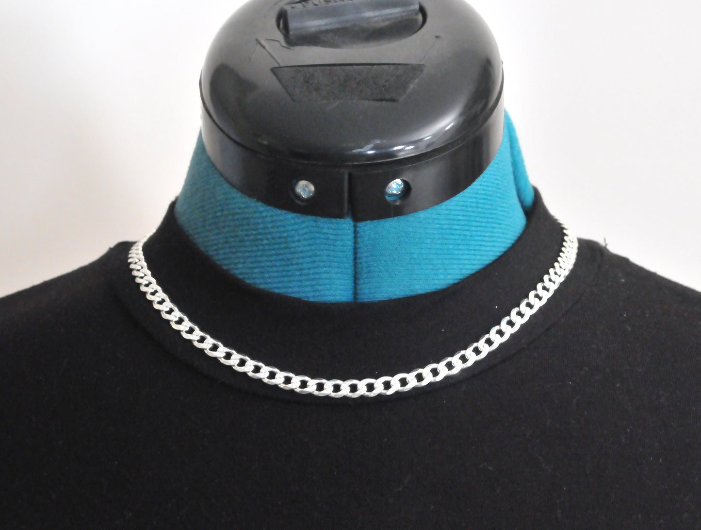 Reversible 925 Sterling Silver Curb Chain Necklace
