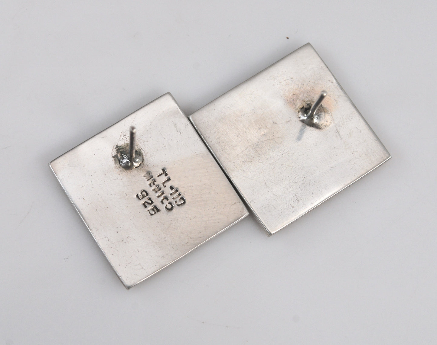 Taxco Sterling Silver Malachite Earrings