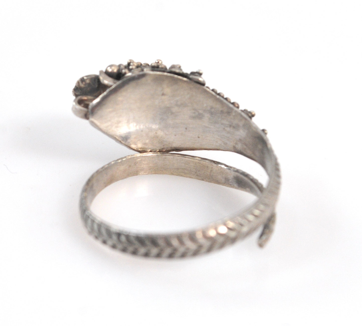 Adjustable Sterling Silver 10K Gold Serpent Ring