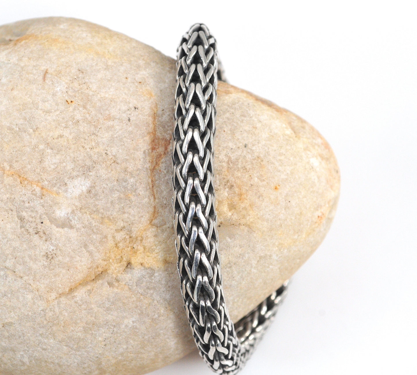Heavy Sterling Silver Foxtail Bracelet