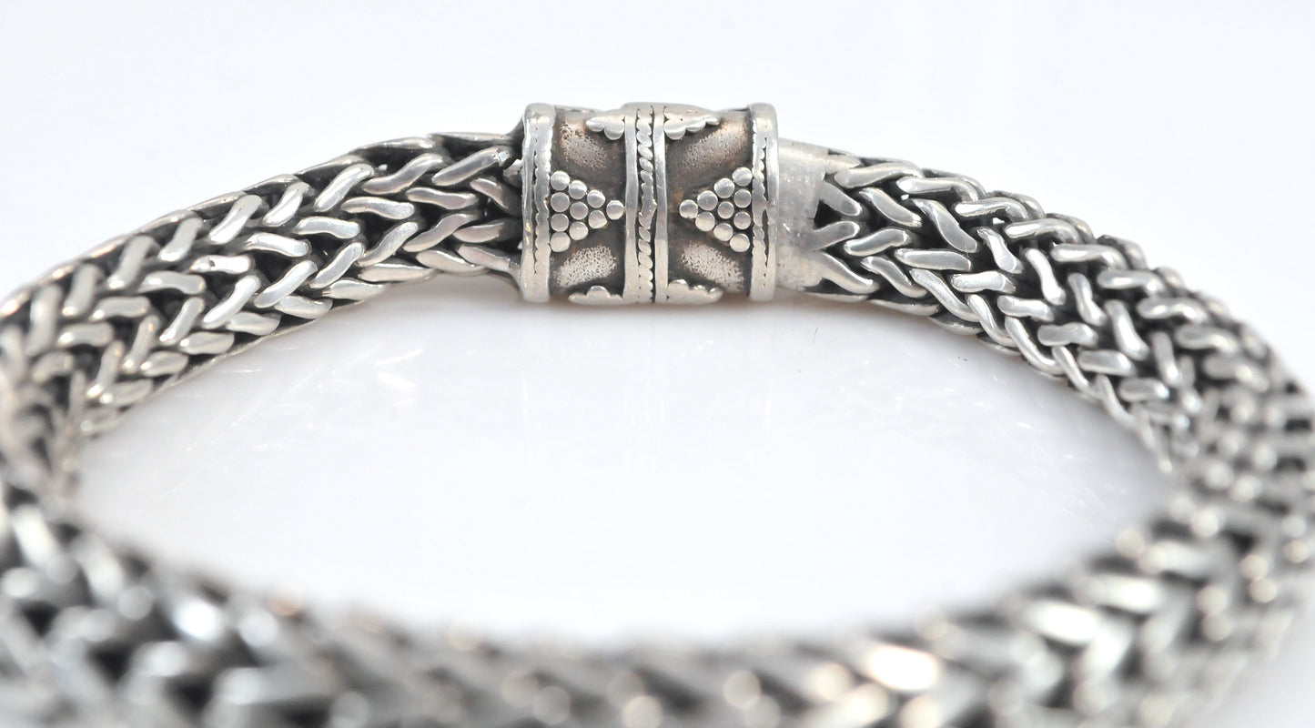 Heavy Sterling Silver Foxtail Bracelet