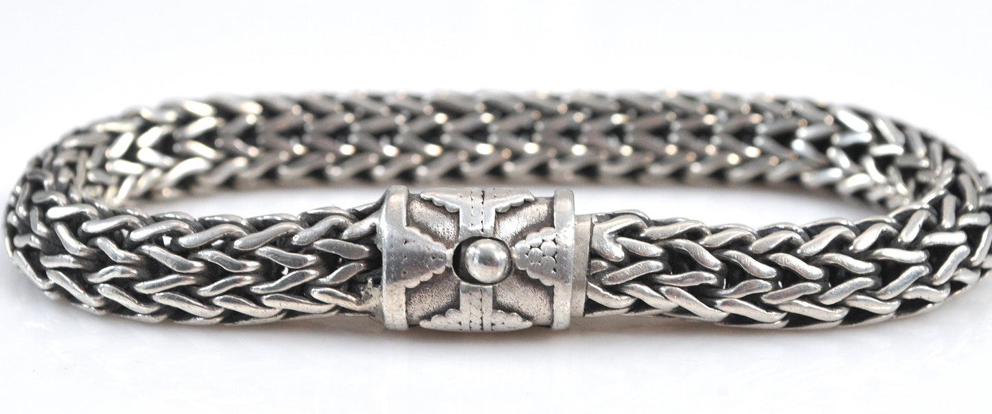 Heavy Sterling Silver Foxtail Bracelet