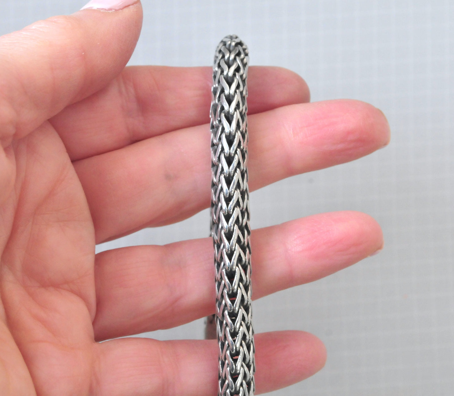 Heavy Sterling Silver Foxtail Bracelet