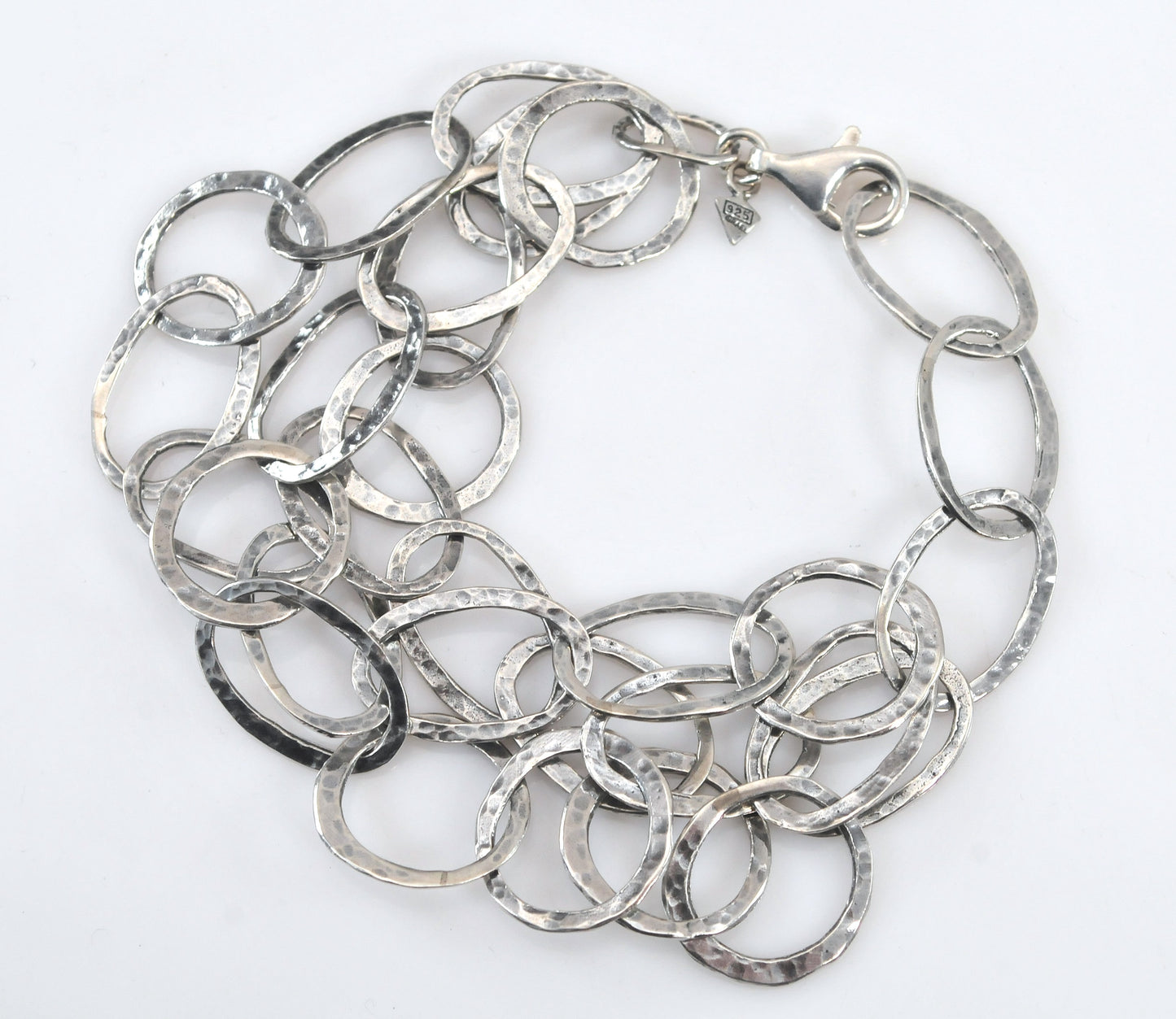 Silpada Sterling Silver Three Strand Oval Link Bracelet