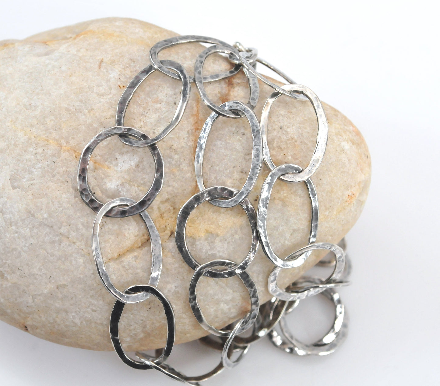 Silpada Sterling Silver Three Strand Oval Link Bracelet