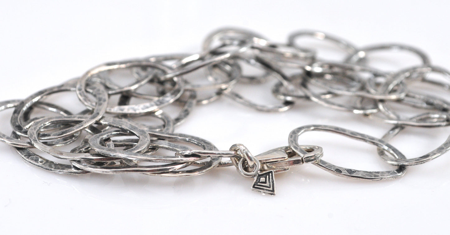 Silpada Sterling Silver Three Strand Oval Link Bracelet