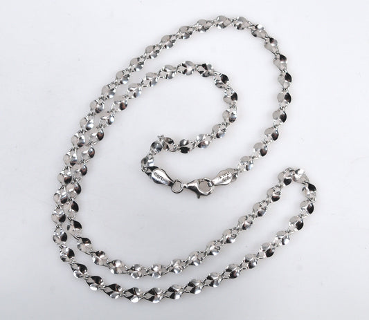 925 Italy Sterling Silver Sparkle Necklace