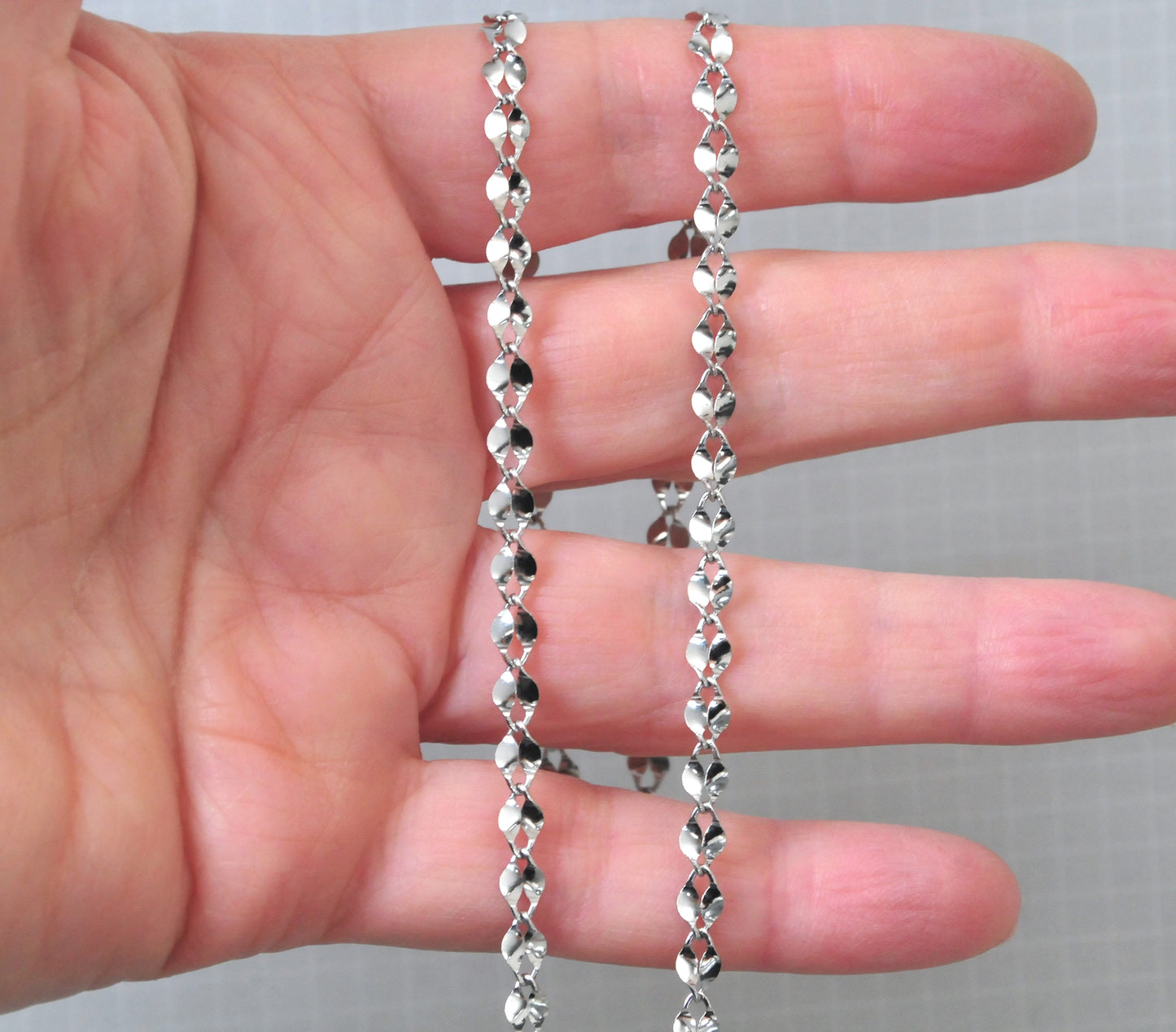 925 Italy Sterling Silver Sparkle Necklace