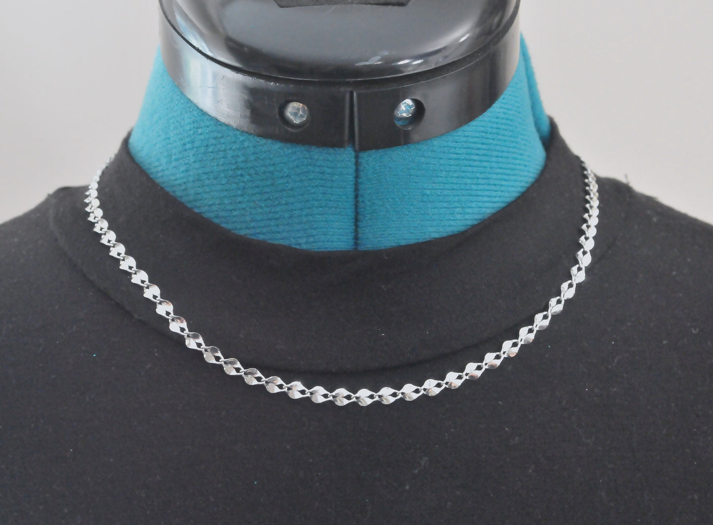925 Italy Sterling Silver Sparkle Necklace