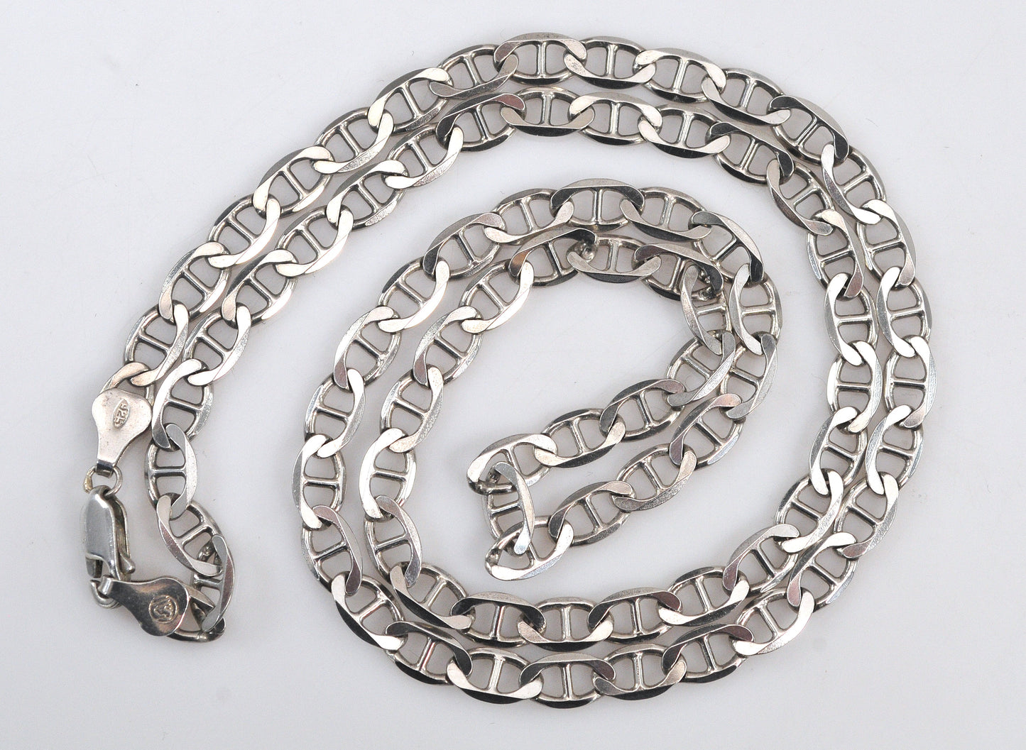 Sterling silver 5mm Mariner Link Chain Necklace