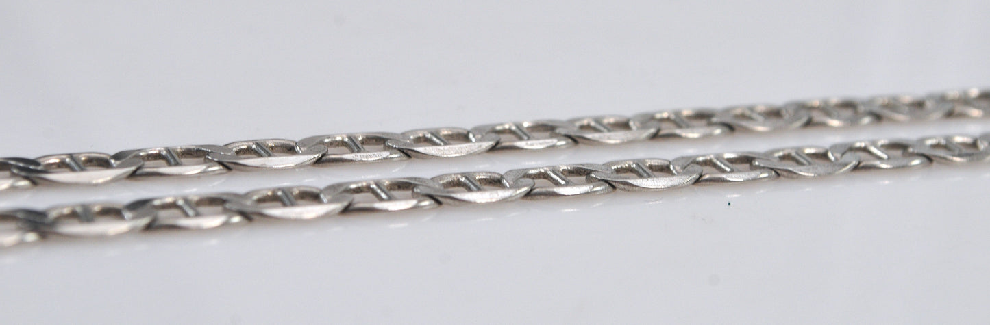 Sterling silver 5mm Mariner Link Chain Necklace