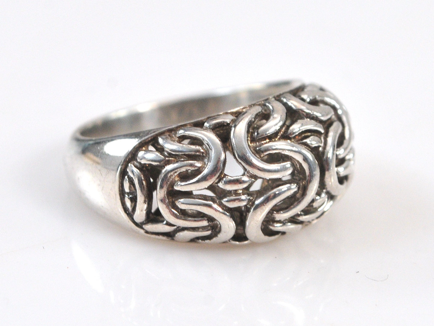Signed Sterling silver Byzantine Ring