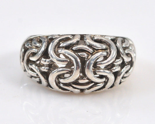 Signed Sterling silver Byzantine Ring