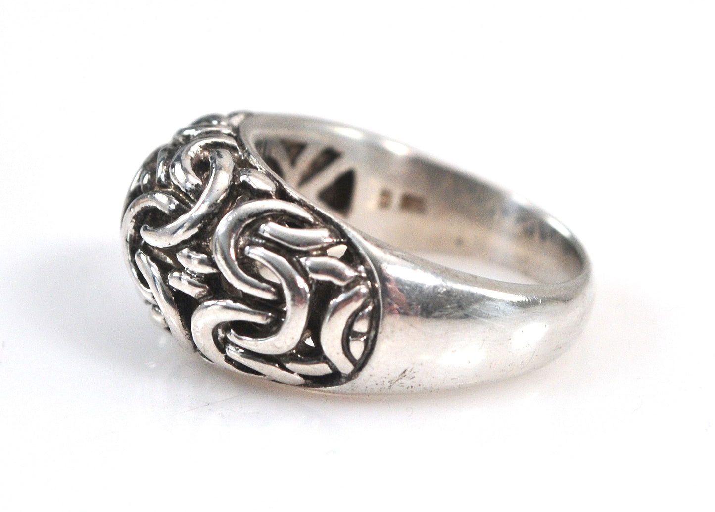 Signed Sterling silver Byzantine Ring