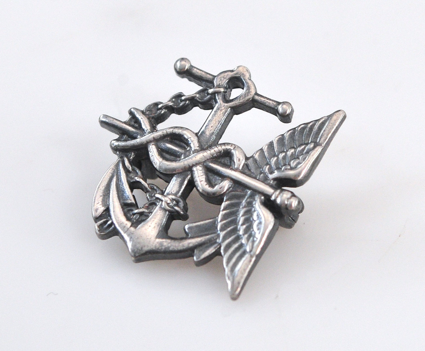 Small Blackinton Sterling Silver WWII Navy Medical Pin