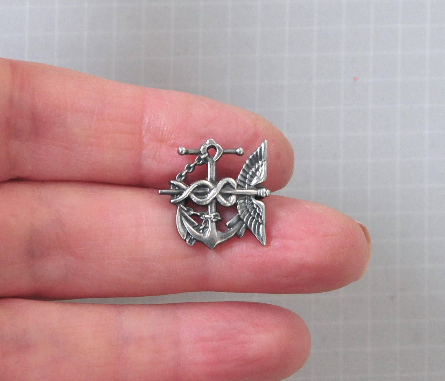 Small Blackinton Sterling Silver WWII Navy Medical Pin